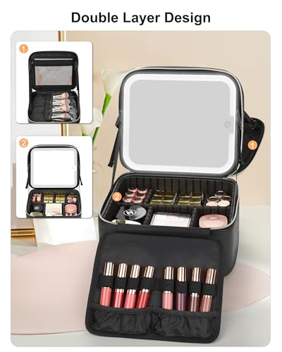 Makeup Bag with LED Mirror
