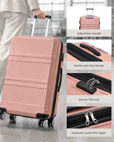 24 Inch Luggage Suitcase with Spinner Wheels TSA Lock