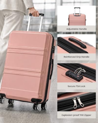 28 Inch Luggage Expandable Suitcase with Spinner Wheels TSA Lock