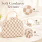Lunch Bag for Women Cute Corduroy Lunch Tote Bags with Shoulder Strap Reusable Insulated Lunch Box Large Capacity Reusable Insulated Cooler for Work Picnic or Travel
