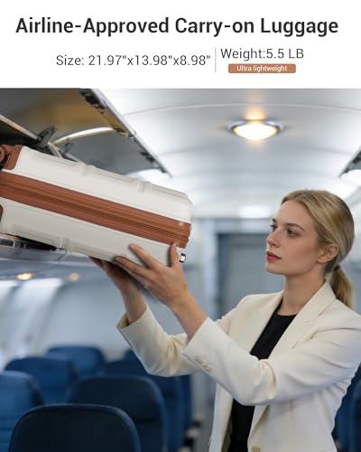 Carry On Luggage Airline Approved with Spinner Wheels TSA Lock