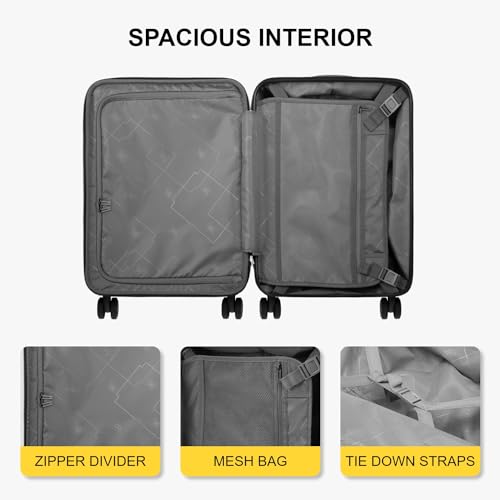 Grace Hard Shell Carry on Luggage with Front Compartment