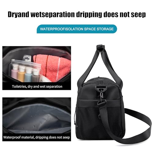 Small Gym Bag Duffel Bag for Men Women with Shoe Compartment Ideal for Sports