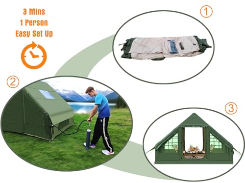 Inflatable Camping Tent with Hand Pump