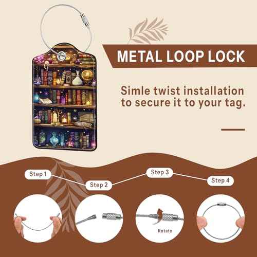 2 Pcs Funny Book Luggage Tags for Suitcase (2 Count)
