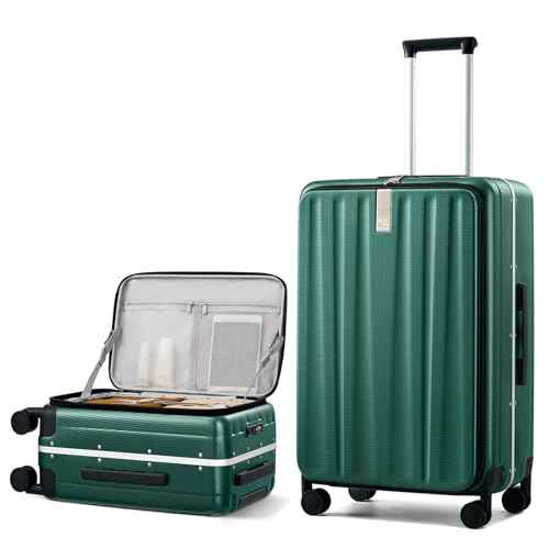 26 Inch Large Checked Luggage PC Hard Shell Luggage Top Opening Travel Luggage Suitcases with Wheels for Woman Men