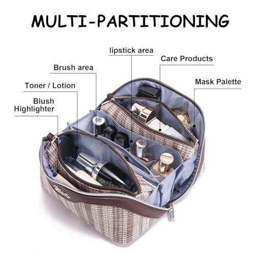 Travel Makeup Bag Cosmetic Bags for Women (3 Count)