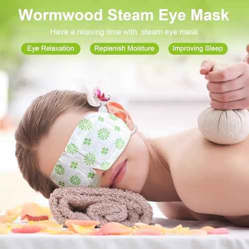 30 Packs Steam Eye Masks wormwood Heated Eye Mask Self Heating for Eyes (30 Count)