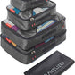 Grey Travel Packing Cubes 5 pcs Luggage Organizer Set for Bag & Suitcase