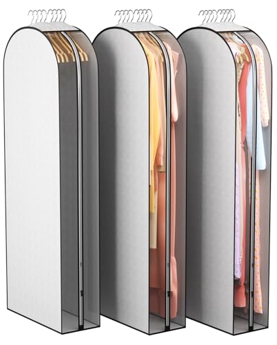10" Gusseted Garment Bags for Hanging Clothes (3 Count)