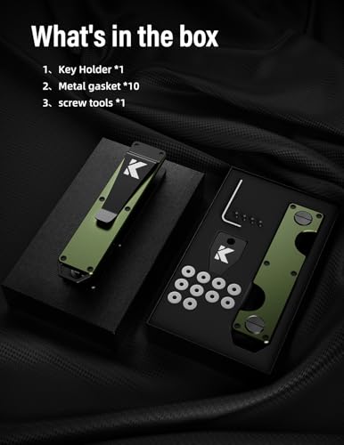 Key Organizer Key Holder Compact Key Case Minimalist Metal Key Chain Key Holder for Keychain Secures 8