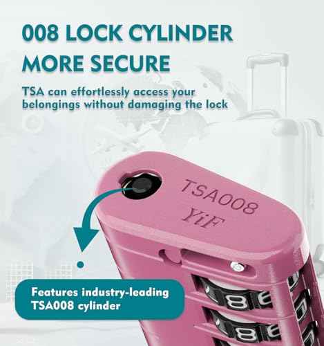 TSA Approved Luggage Locks with Search Alert Indicator (3 Count)