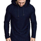 Mens Fashion Athletic Hoodies Sport Sweatshirt Solid Color Fleece Pullover Navy