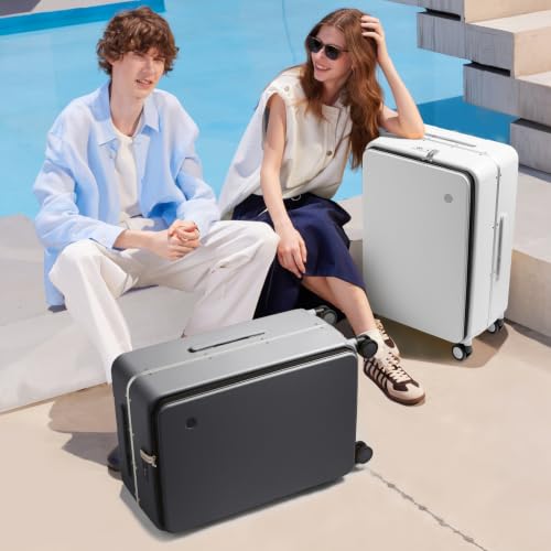 20 Inch Carry On Luggage 22x14x9 Airline Approved PC Hard Shell Suitcase Top Opening Aluminum Frame Travel Suitcases with Wheels