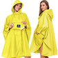 Unisex Rain Poncho Hooded Waterproof Raincoat for Adults Women