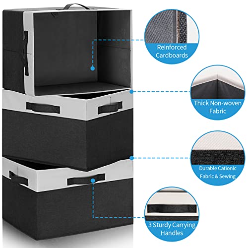 Large Storage Baskets for Shelves 6 Pack (6 Count)