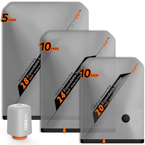 Rechargeable Wireless Pump Travel Storage Bags Set (26 Count)
