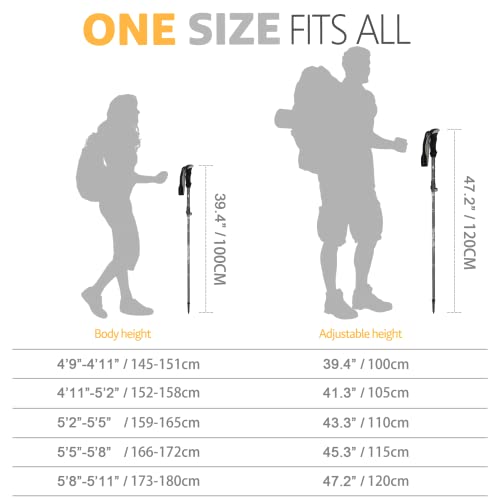 Hiking Poles 7075 Aluminum Tri