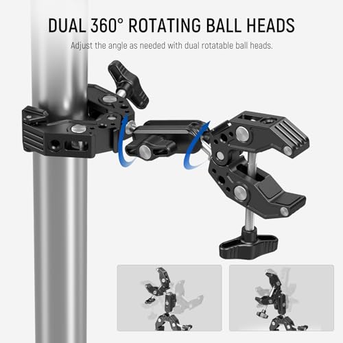 Double Super Clamp Camera Mount with Magic Arm