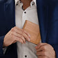 Wallet for Men RFID Blocking Genuine Leather Mens Wallets Bifold with 1 ID Window 15 Card Slots tan