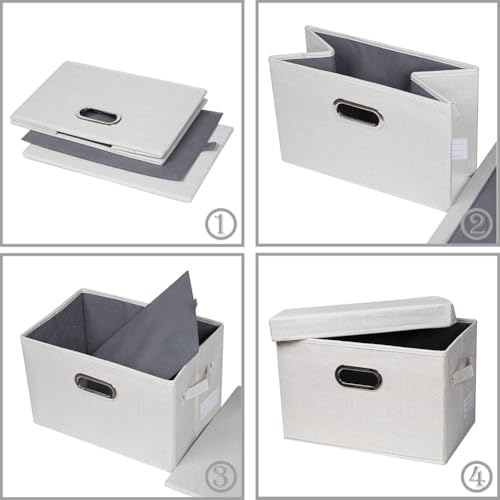Collapsible Storage Bin with Lid [5 (5 Count)