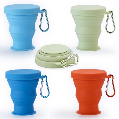 Silicone Collapsible Cup for Traveling (4 Count)