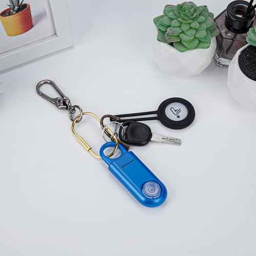 130db Personal Safety Alarm with Ultra Bright Strobe Light. Blue