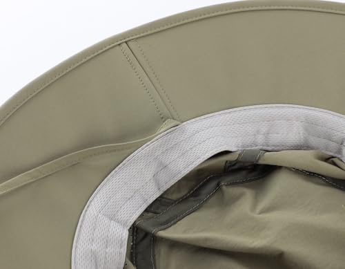 UPF 50+ Wide Brim Mens Sun Hat Womens Beach Bucket Hat Summer Outdoor Fishing Hat UV Sun Protection Cap for Gardening Hiking Golf Light Green