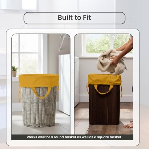 LFH Home Large Premium Cotton Rich Canvas Laundry Bag with Drawstring and Handles Heavy Duty (4 Count)