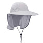 Unisex Outdoor Activities UV Protecting Sun Hats with Neck Flap Grey