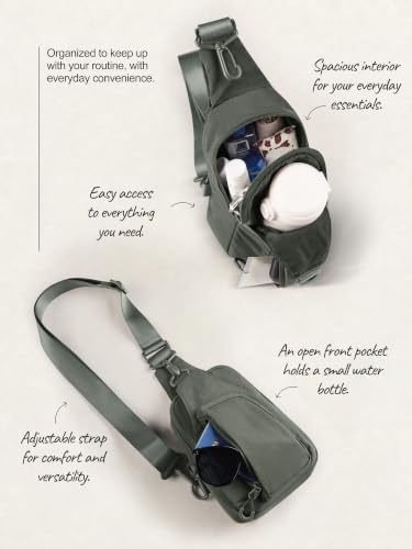 Sling Bag with Adjustable Straps Crossbody Chest Bag Lightweight Small Backpack for Casual Outdoor Traveling Hiking