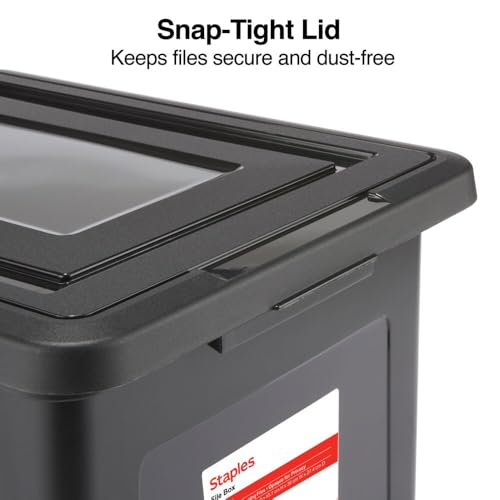 Plastic File Box with Snap Lid (2 Count)