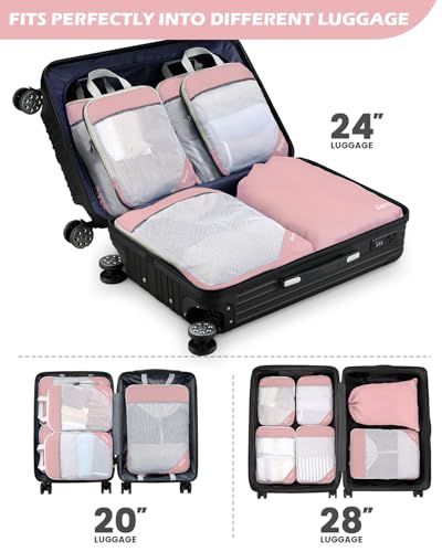 Compression Packing Cubes for Travel (6 Count)