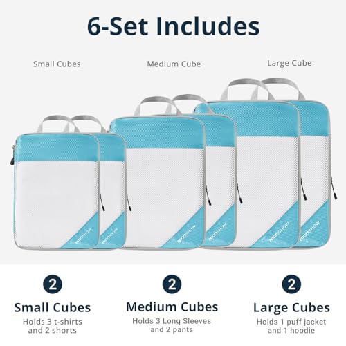 Compression Packing Cubes 6 Set (6 Count)