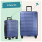 Boren Expandable Hardside Rugged Travel Luggage with 8 Spinner Wheels (2 Piece)