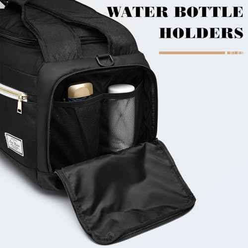 Gym Bags for Men with Shoes Compartment & Wet Pocket 4 Way Large Sports Duffle Bag Backpack Weekender Overnight Bag for Travel