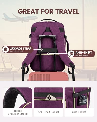 50L Travel Backpack Flight Approved Carry on Backpack