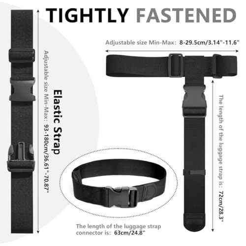 3 Packs Luggage Straps for Suitcases