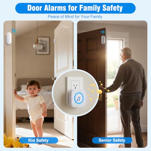 Door Chimes When Door Opens for Home (7 Count)