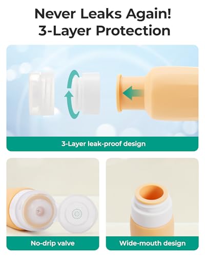 18 Pack TSA Approved Travel Bottles for Toiletries (3.9 Count)
