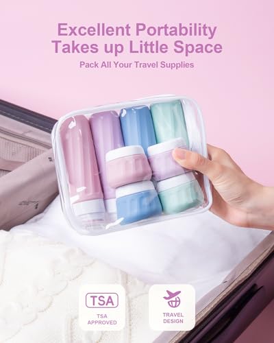 Travel Bottles for Toiletries 8 Pack (8 Count)