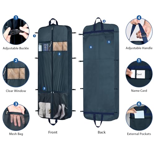 Garment Bags for Travel Dress Travel Bag for Closet Storage 60 in