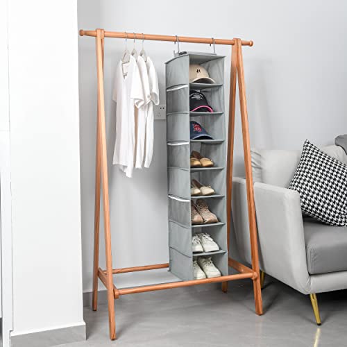 Hanging Shoe Organizer for Closet with Side Mesh Pockets