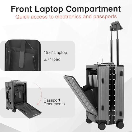 Zipperless 24 Inch Luggage With Wheels