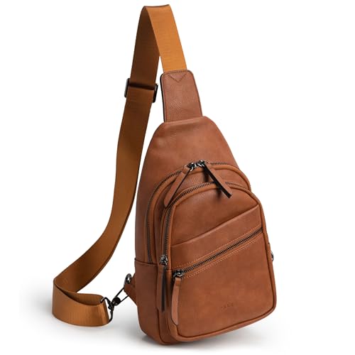 Large Sling Bag for Women Crossbody Purse Leather Fashionable Trendy Chest Bag for Travel