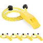 4 Pack Emergency Whistles with Adjustable Reflective Lanyard