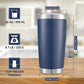 20 oz Tumblers Bulk Stainless Steel Tumbler with Lid Double Wall Vacuum Insulated Coffee Mug 20oz Powder Coated Cup for Hot and Cold Drinks (6 Count)