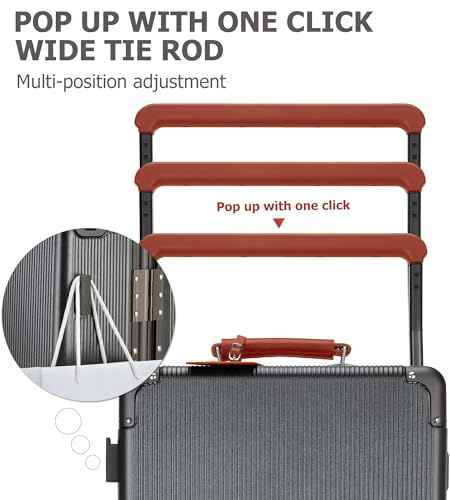 Aluminum Frame Wide Handle PC Carry On Luggage