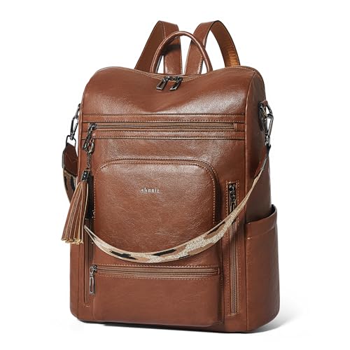 Vegan Leather Laptop Backpack for Women 15.6 inch Work Backpack Fashion Travel Backpack Purse for Business College