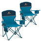 2 Pack Folding Camping Chair with Cooler Bag & Lumbar Support (2 Count)